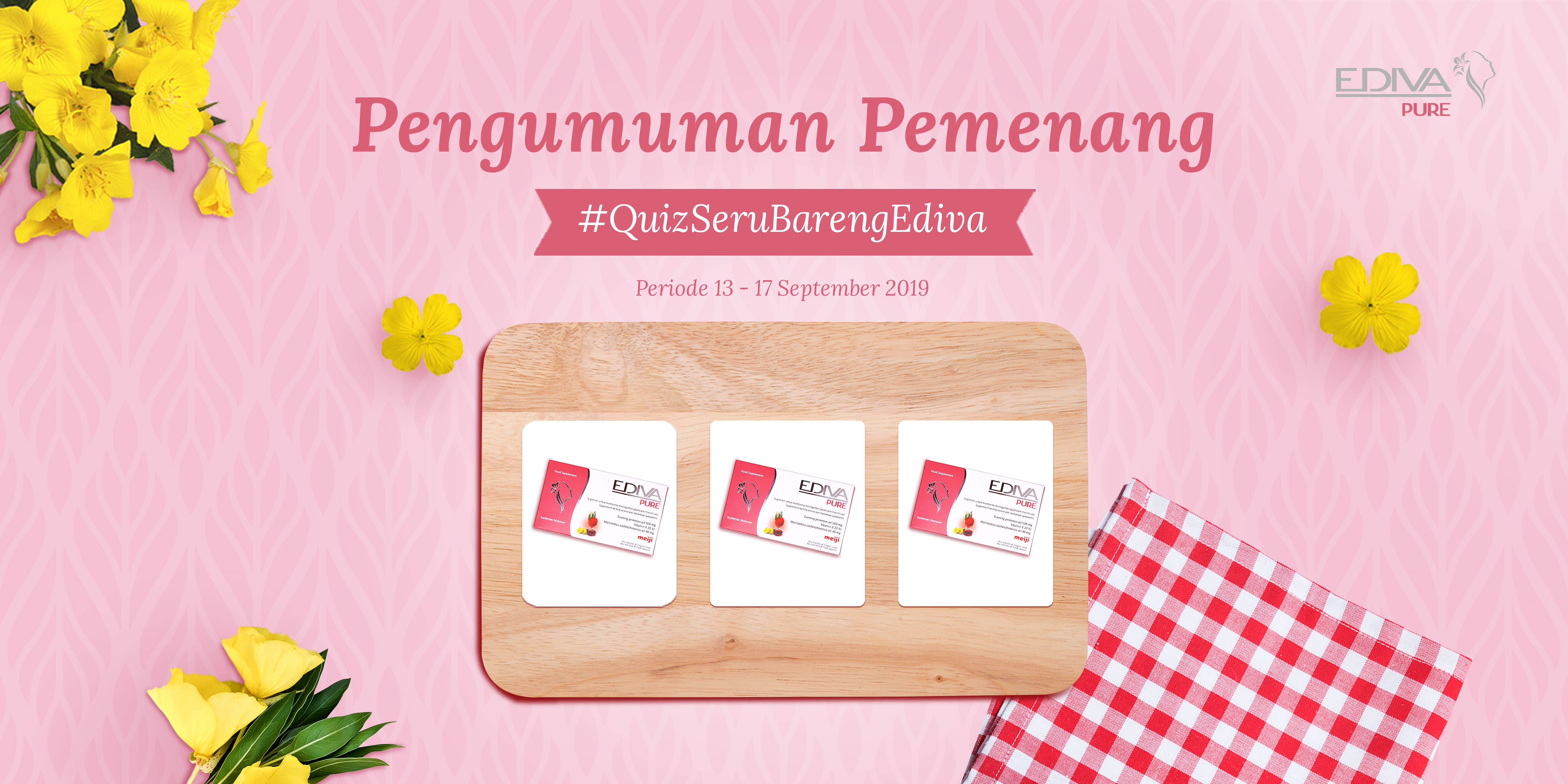 Pengumuman #QuizSeruBarengEdiva Periode 2 (Dua)