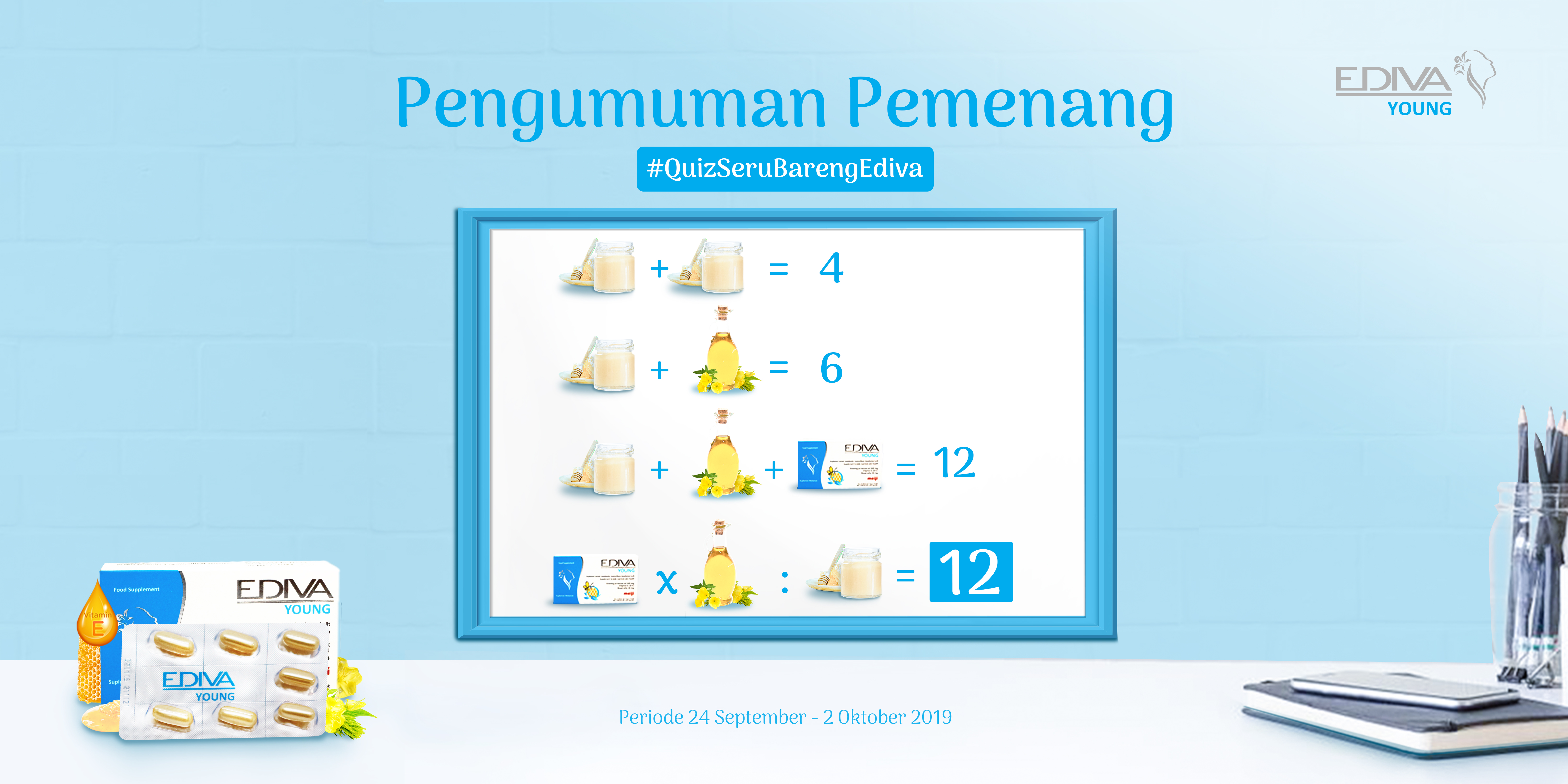 Pengumuman #QuizSeruBarengEdiva Periode 3 (Tiga)